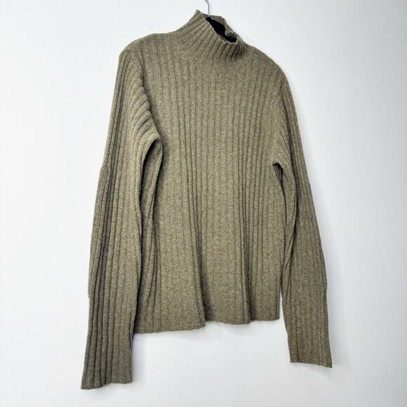 Abercrombie & Fitch VTG Wool Turtleneck Sweater Knit Elbow Patch Mens Small - Picture 3 of 7